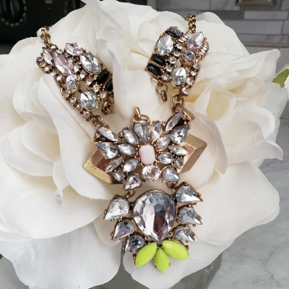 Statement Necklace Diamond Rhinestone
